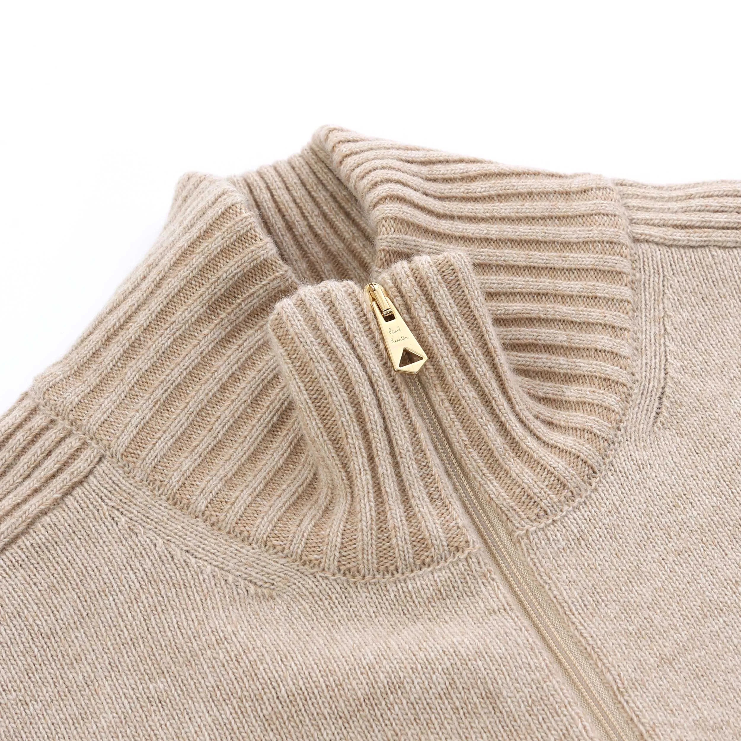 Paul Smith Zip Neck Knitwear in Sand