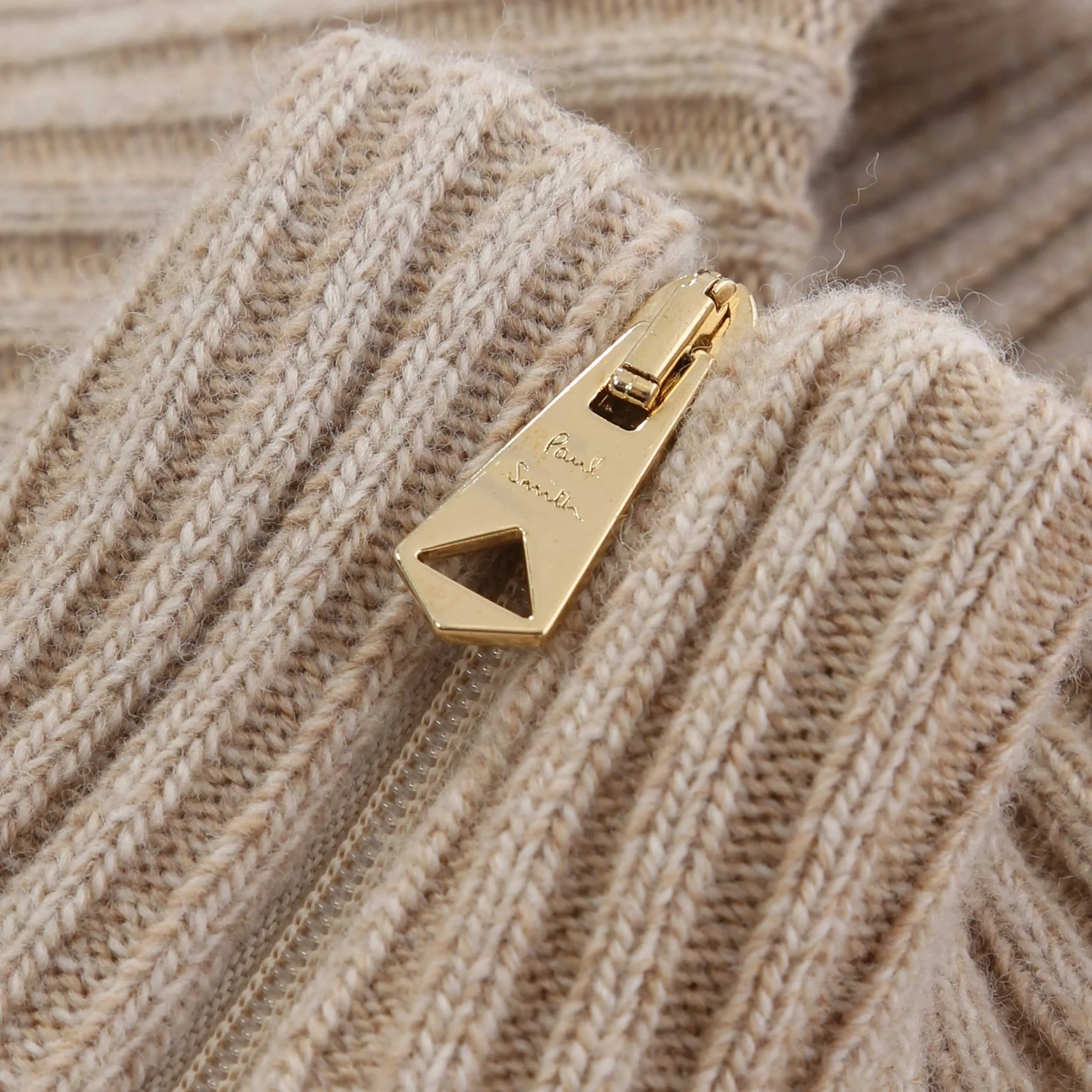 Paul Smith Zip Neck Knitwear in Sand