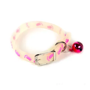 PAWS ASIA Manufacturers 2021 AliExpress Popular Cute Personalized Security Luminous Soft Luxury Cat Collar With Bells