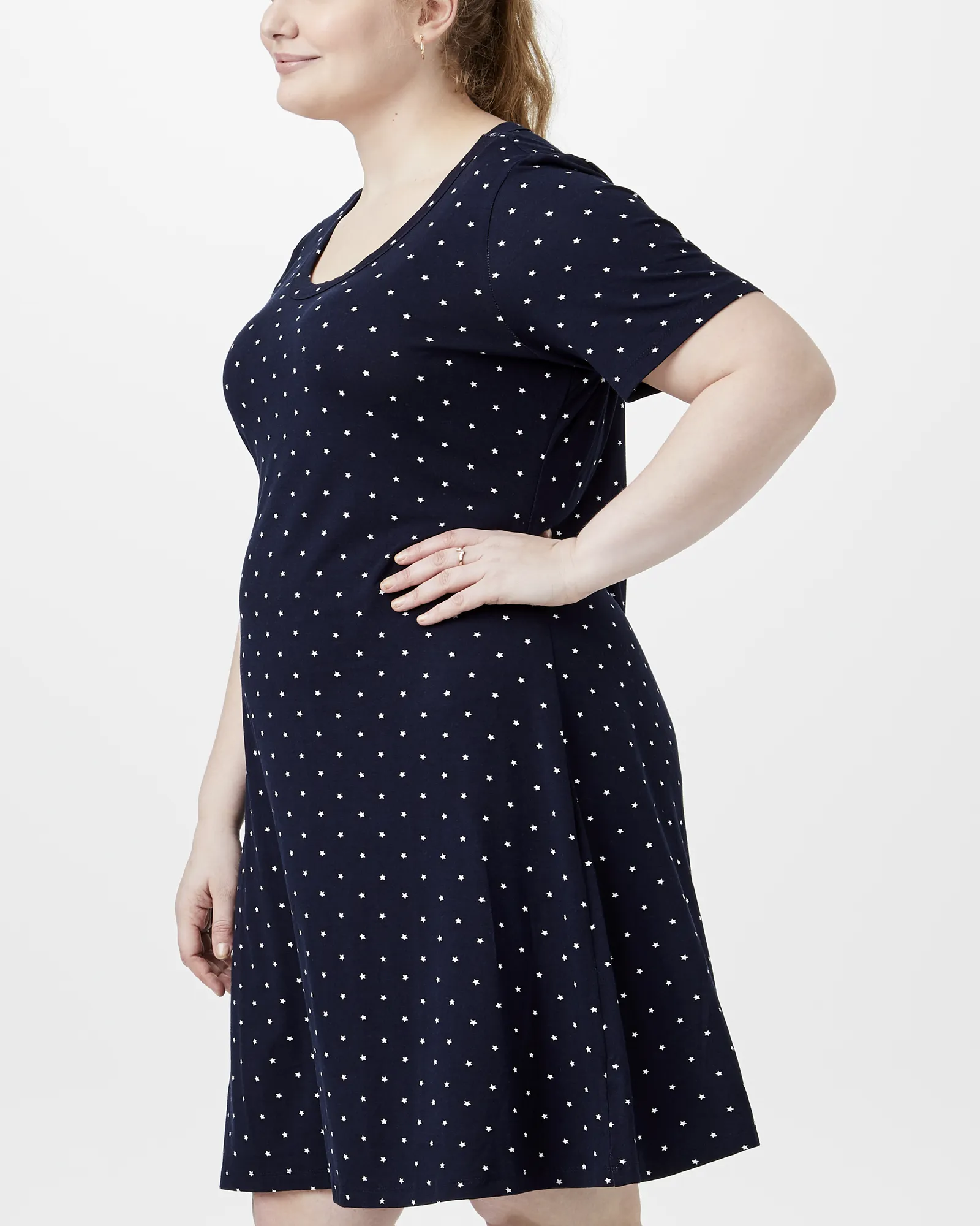 Penny T-Shirt Dress | Navy / White