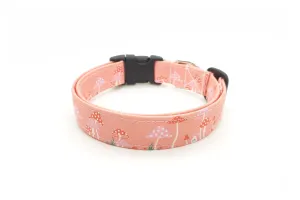 Pink Mushroom Dog Collar