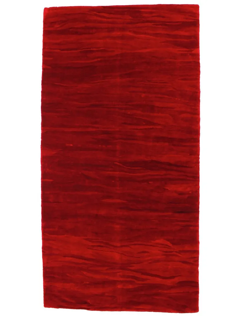 RED DYED SHEARED BEAVER FUR THROW, BLANKET