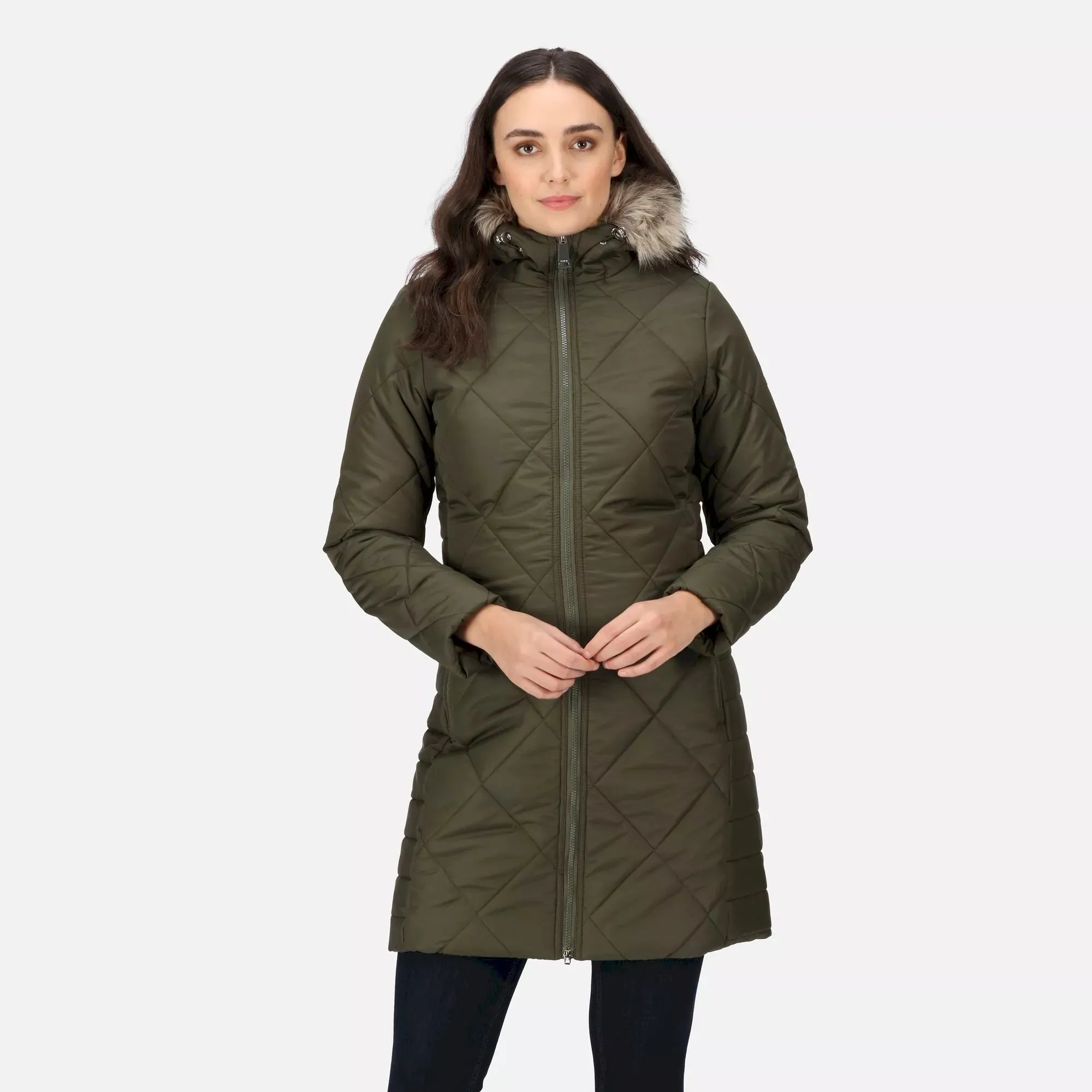 Regatta Ladies Fritha II Insulated Parka Jacket | Dark Khaki