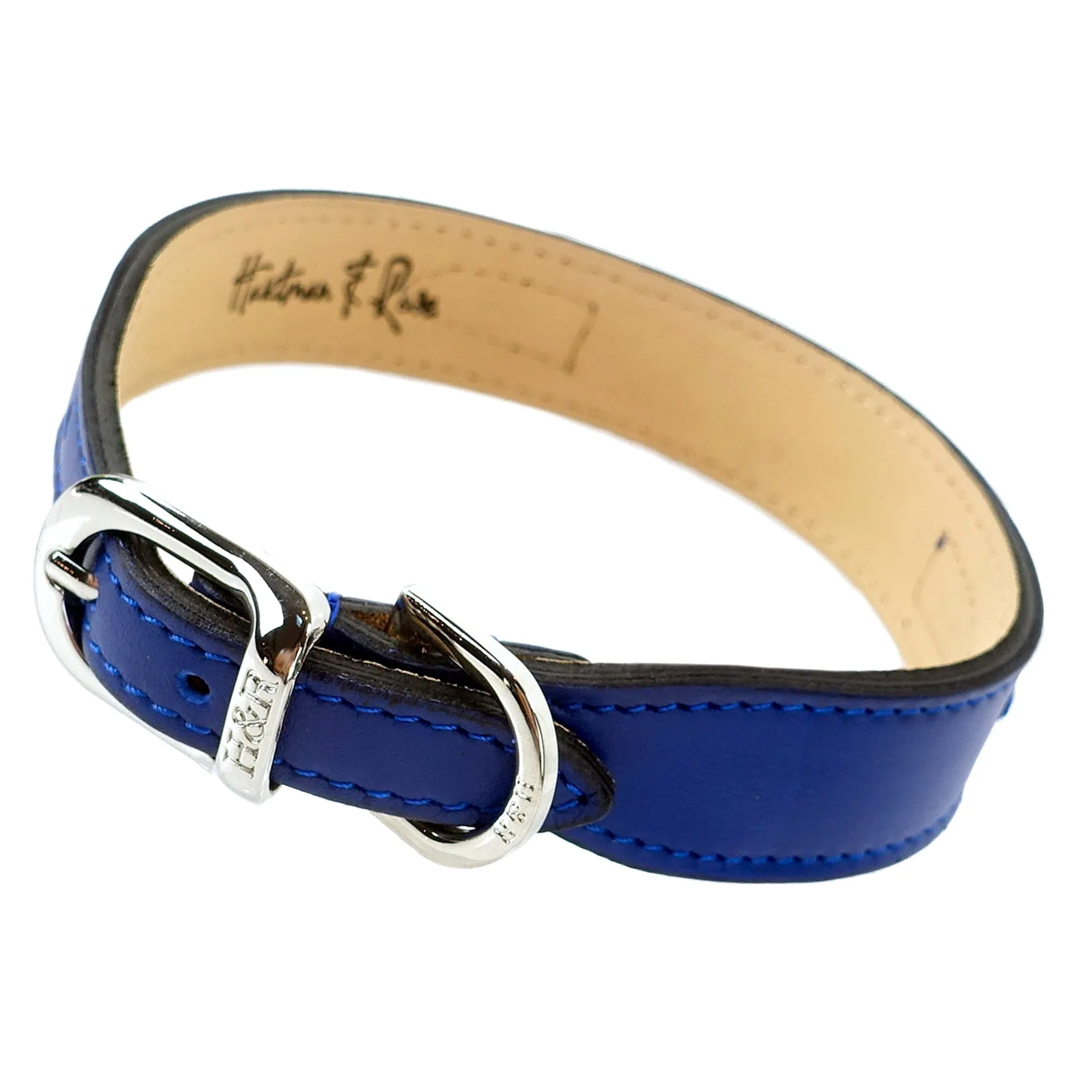 Rodeo Drive Dog Collar in Cobalt Blue & Nickel