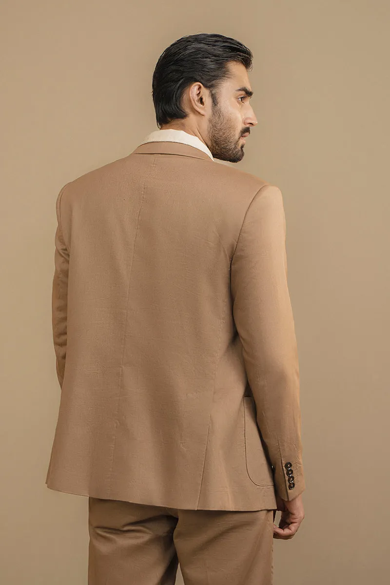 SAND BROWN LINEN SUIT