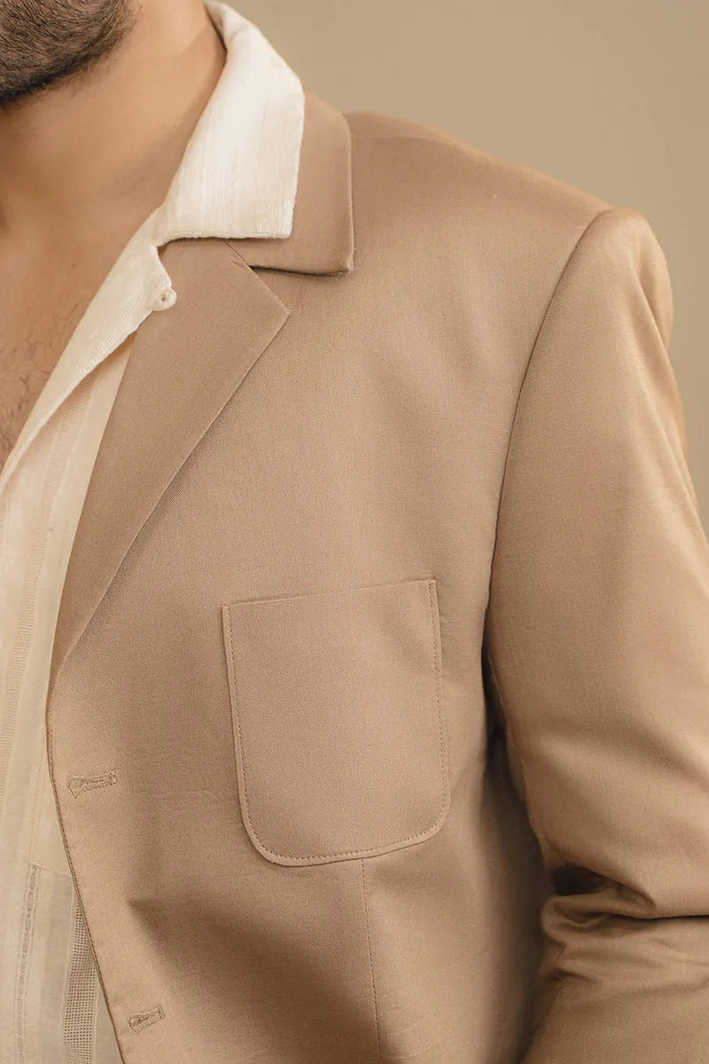 SAND BROWN LINEN SUIT