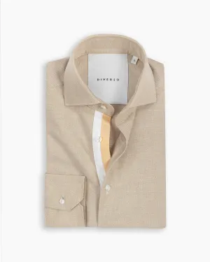 Sand Oxford Twin Trim Shirt