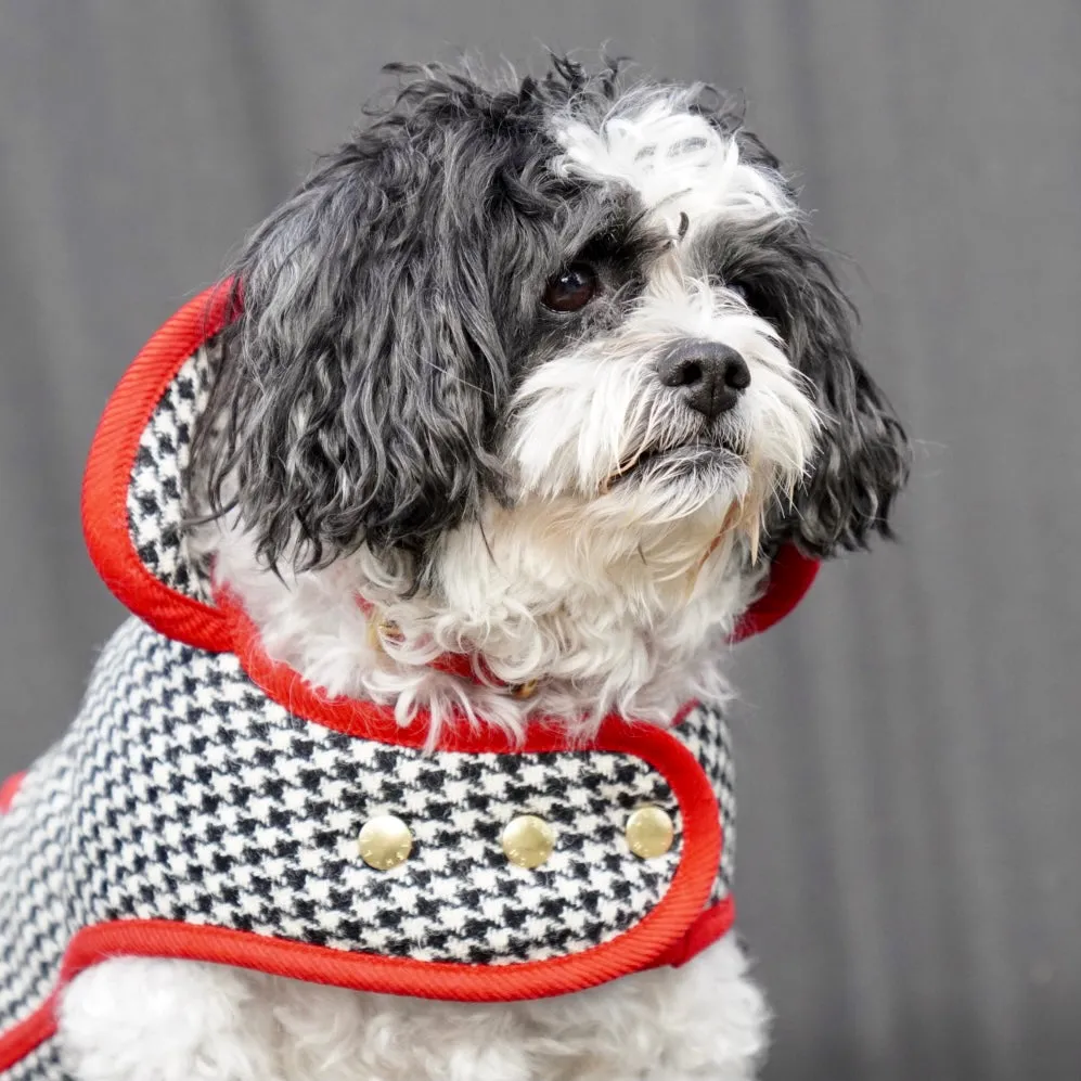 Sidney Monochrome Harris Tweed Luxury Dog Coat