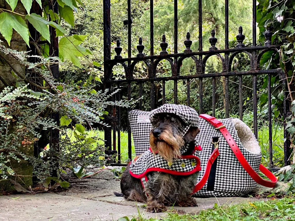 Sidney Monochrome Harris Tweed Luxury Dog Coat