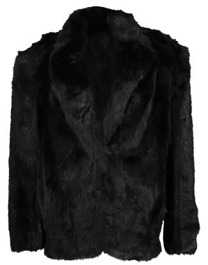 Single Breasted Faux Fur Jacket