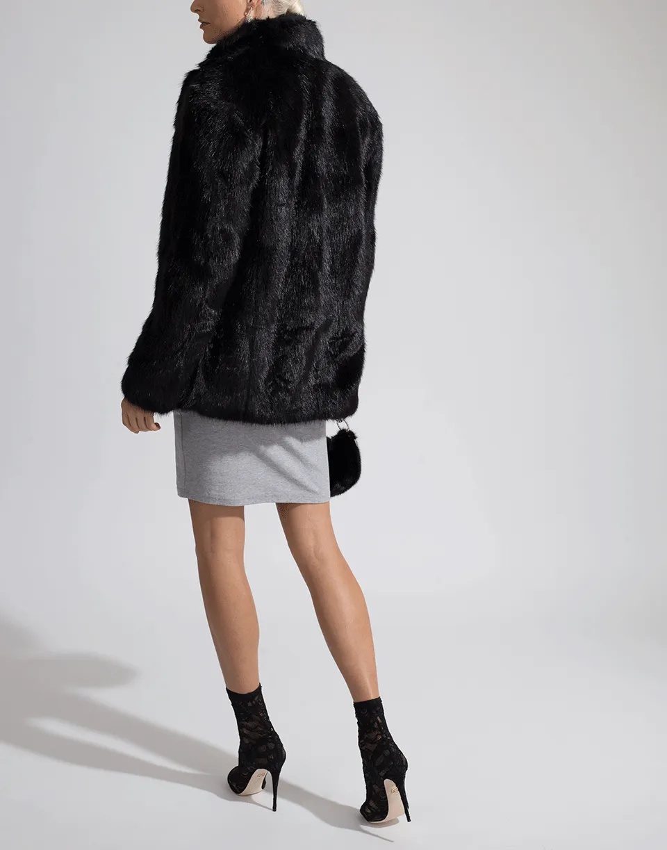 Single Breasted Faux Fur Jacket