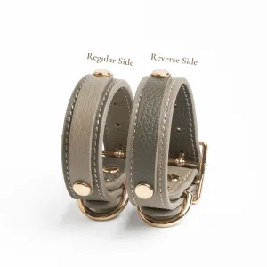 Slim Sand Leather Collar