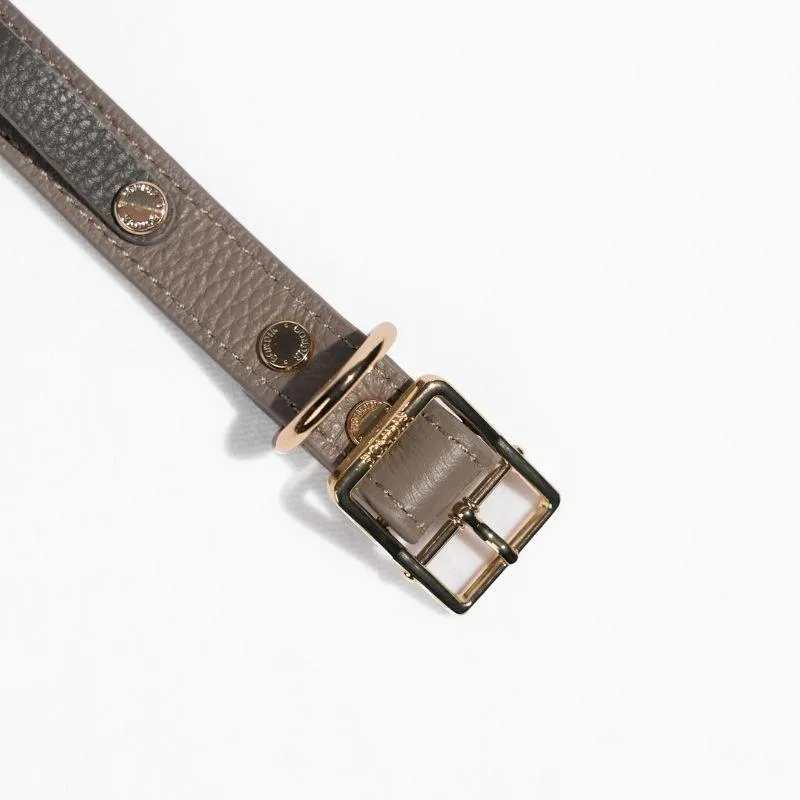 Slim Sand Leather Collar