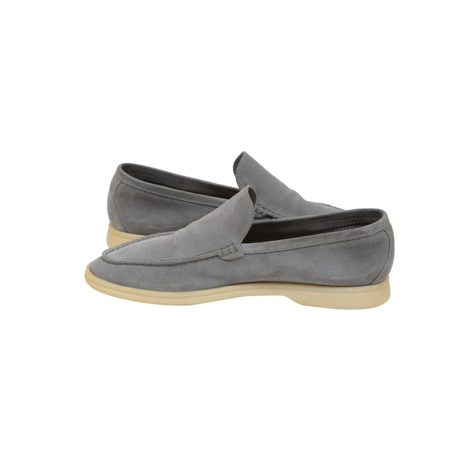 Summer Walk US 7 EU 40 Grey Suede Low Top Slip On Loafers