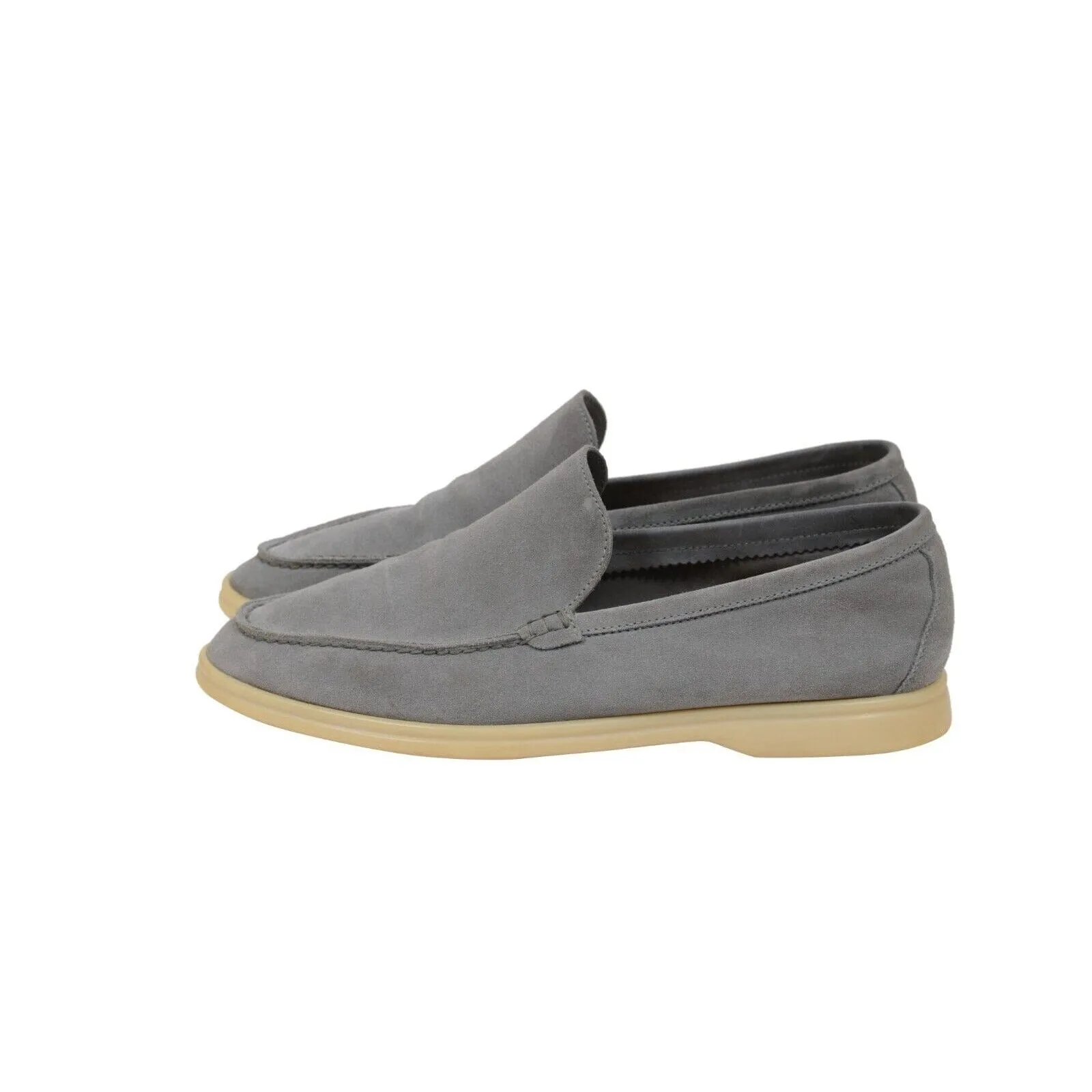 Summer Walk US 7 EU 40 Grey Suede Low Top Slip On Loafers