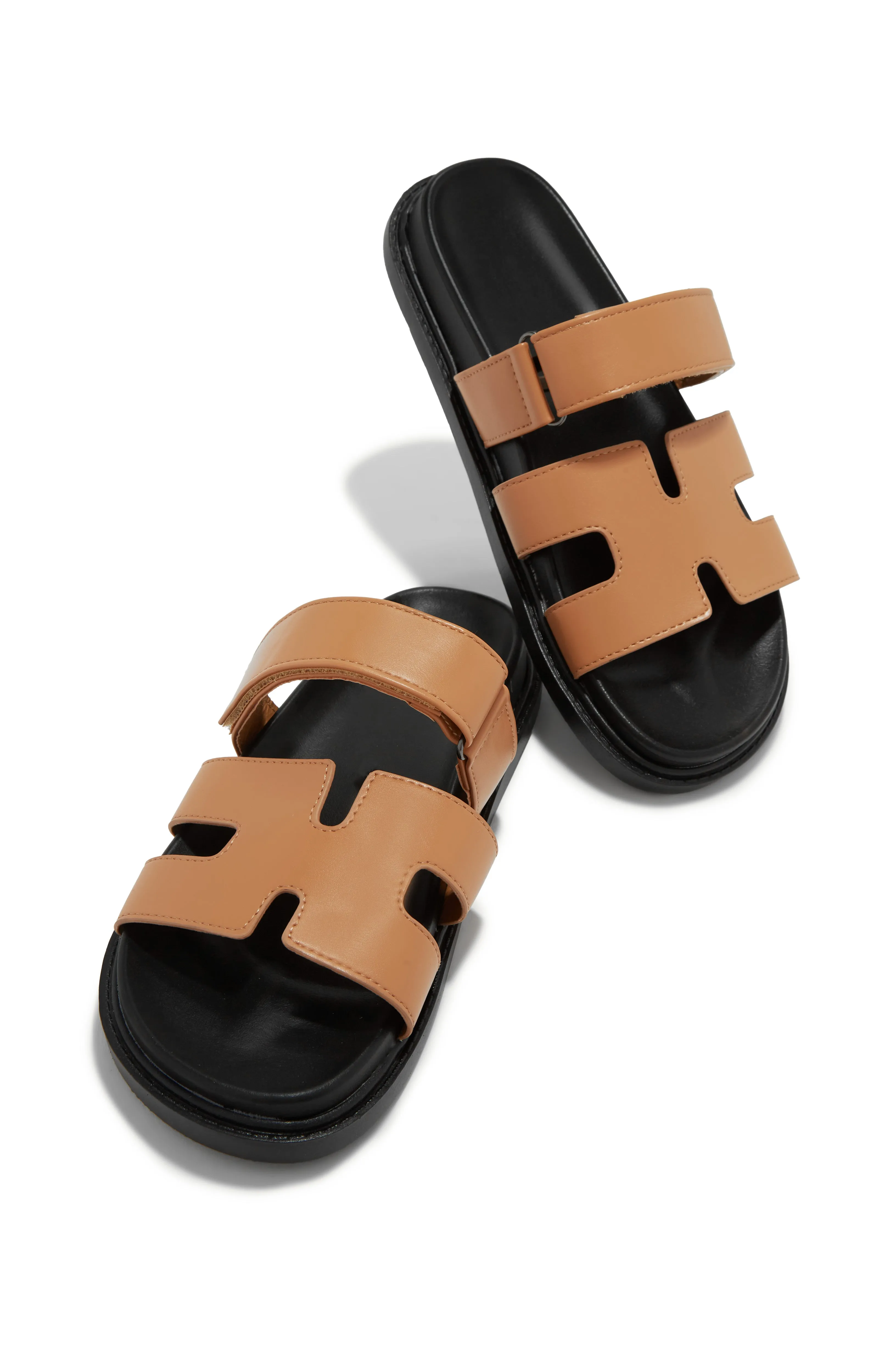 Sun Kissed Slip On Sandals - Camel