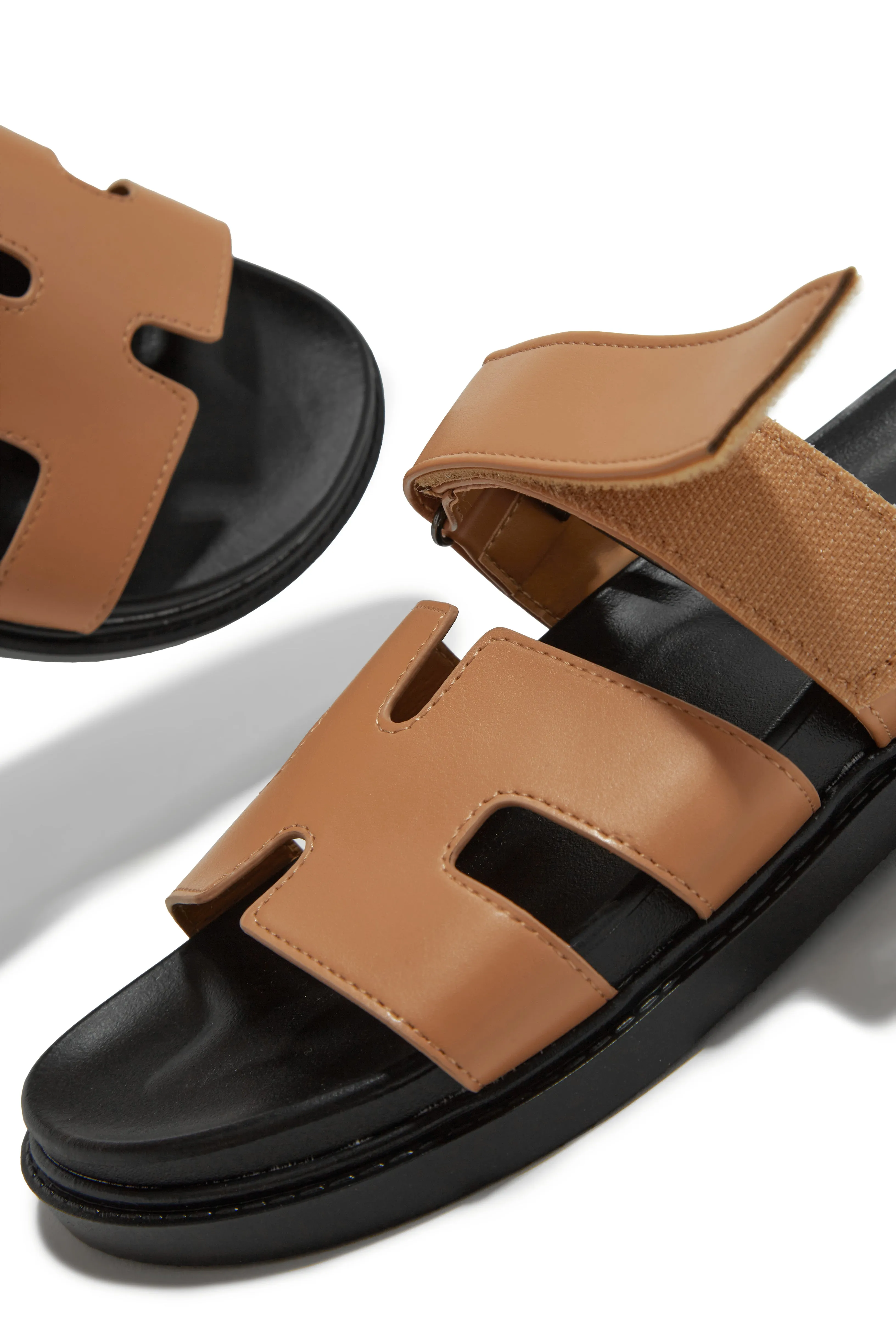 Sun Kissed Slip On Sandals - Camel