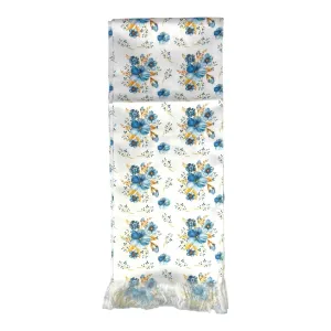 Teal Floral Printed Scarf With Pocket Square