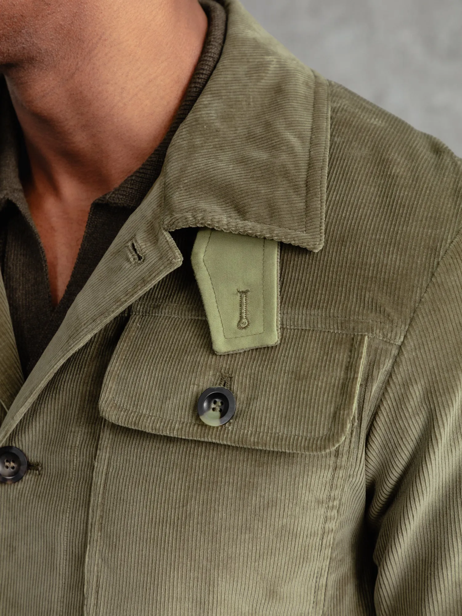 The Cord Pocket Jacket - Sand