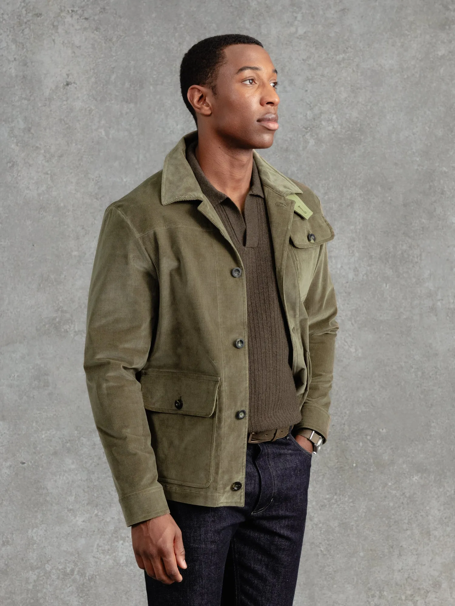 The Cord Pocket Jacket - Sand