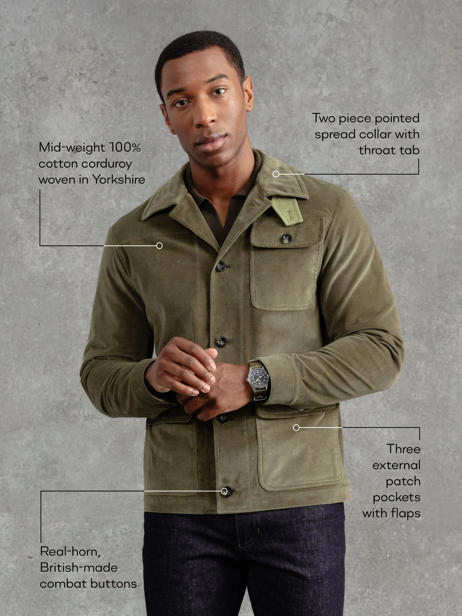 The Cord Pocket Jacket - Sand