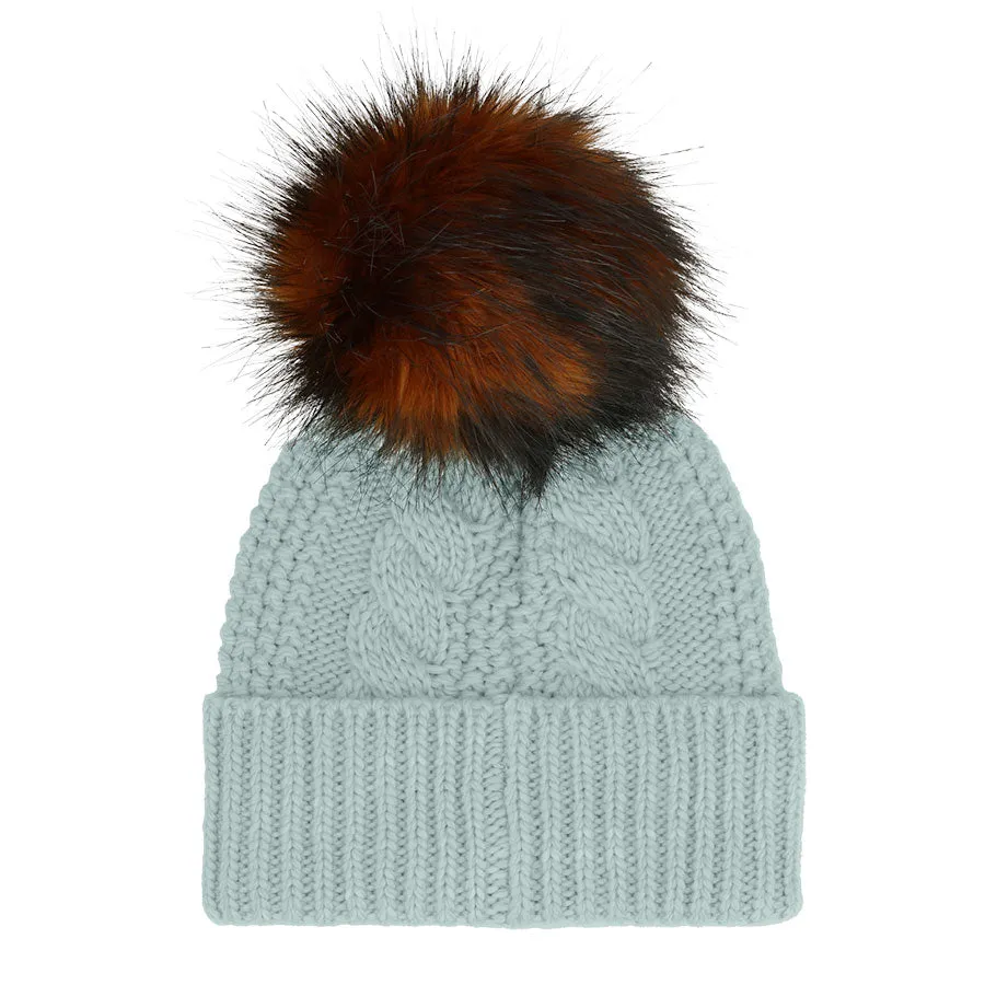 The North Face Kids' Oh Mega Fur Pom Beanie Muted Pine 2025