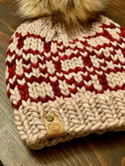 The XOXO Beanie knit hat PATTERN