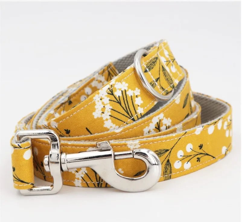 Trendy Mustard Yellow Butterfly Collars | Personalized Dog ID Collars