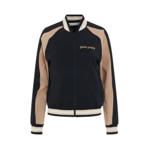 Ultralight 2 Tone Bomber Track Jacket in Black/Nude