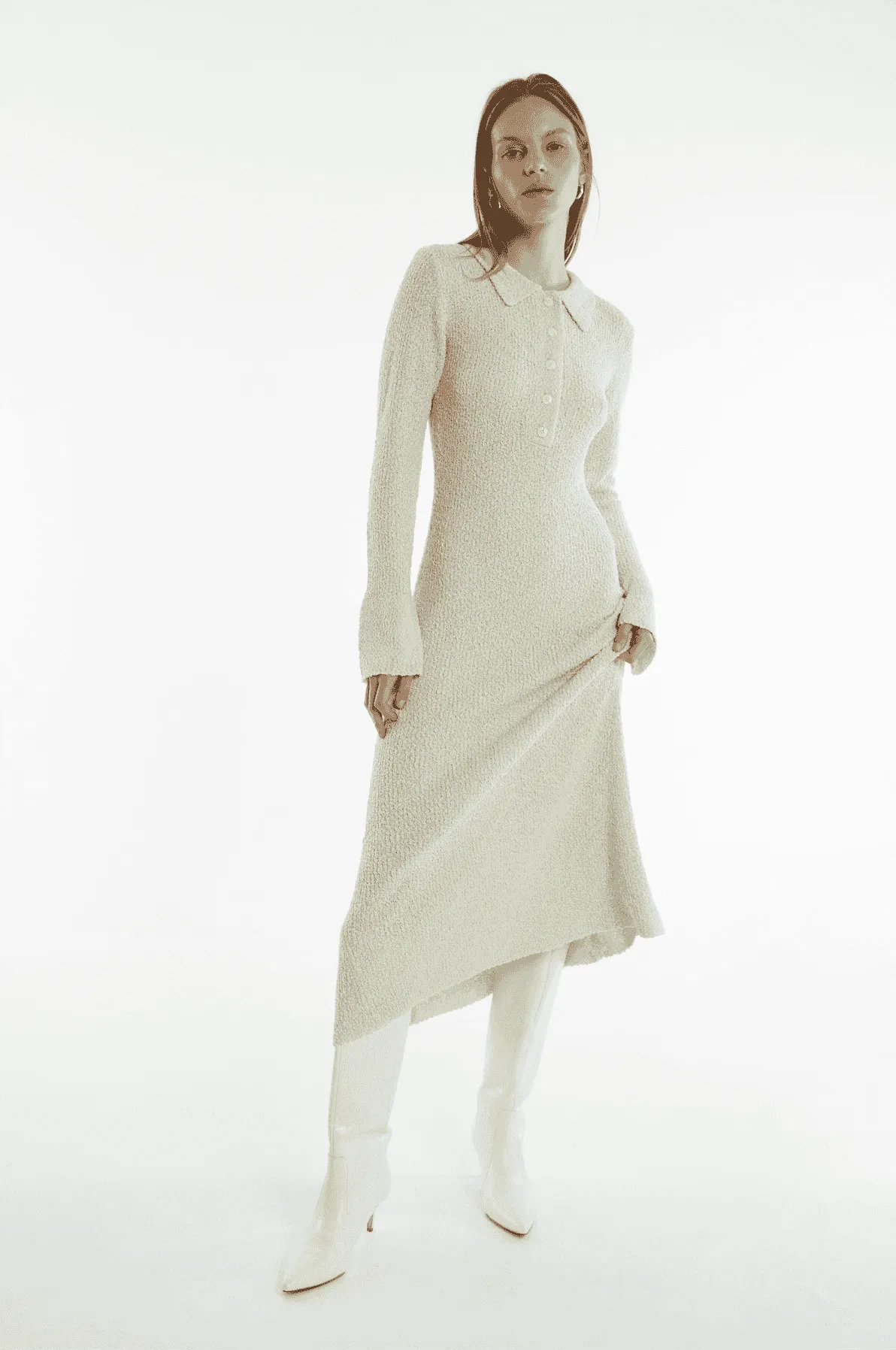 Unbound Knit Shirt Dress