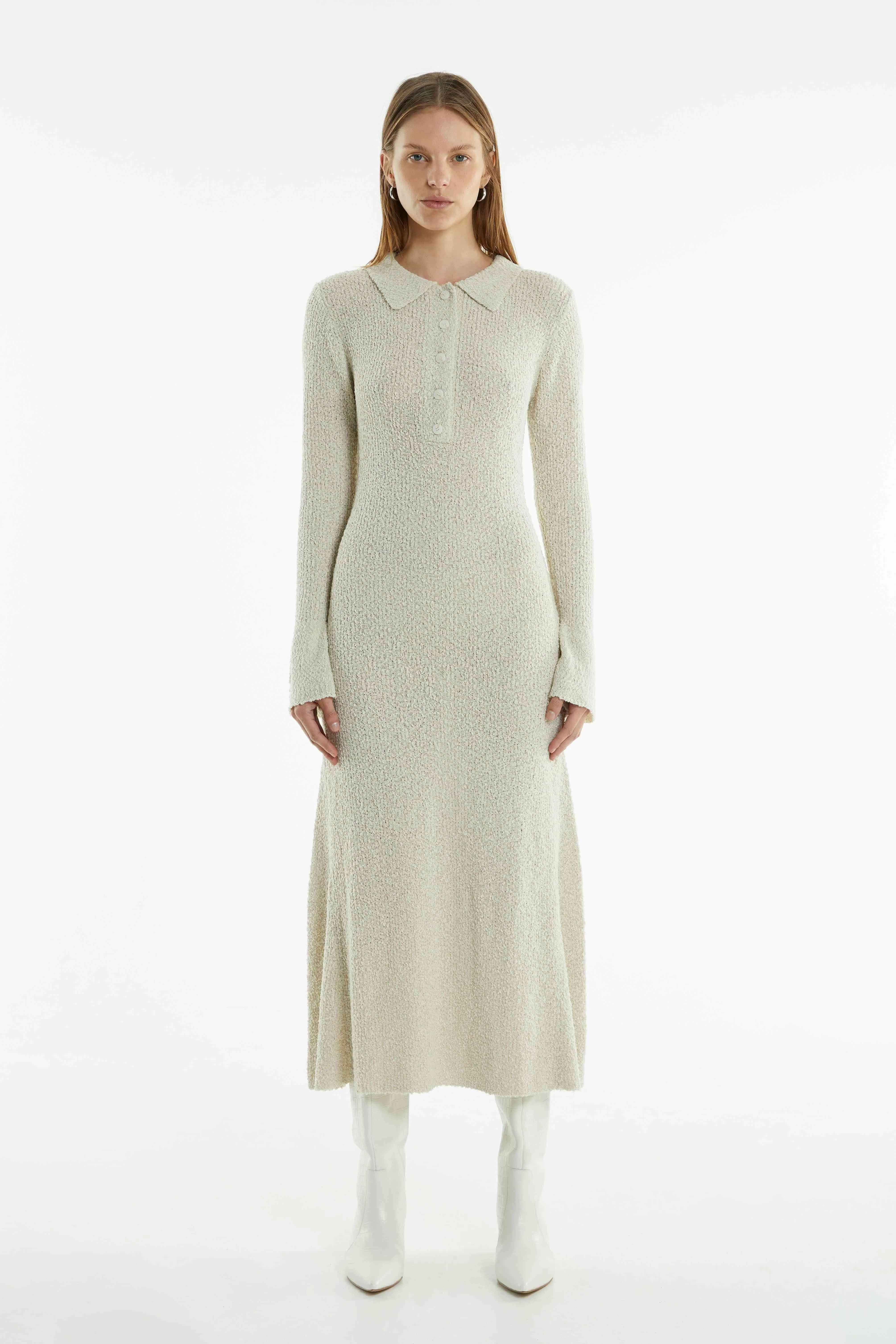 Unbound Knit Shirt Dress