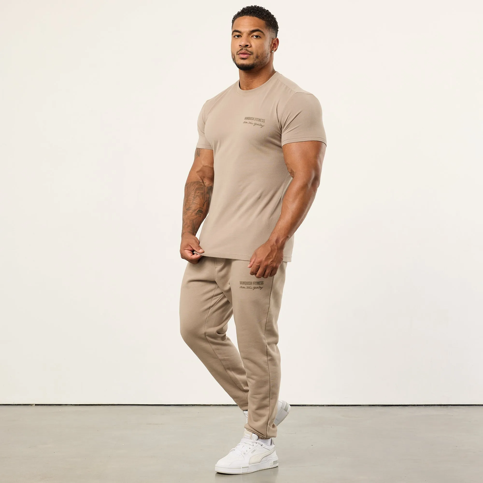 Vanquish Sand Signature Fitted T Shirt