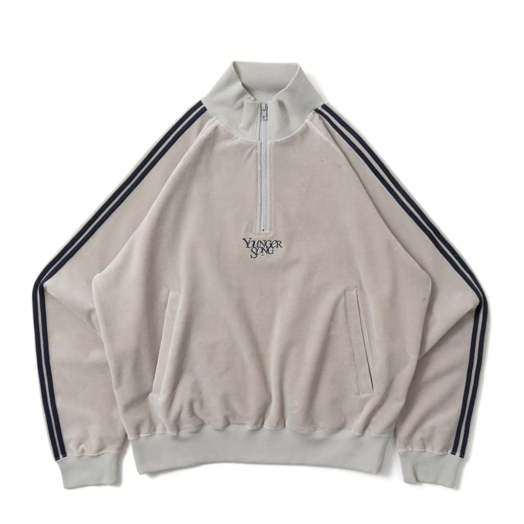 velours half zip track jacket