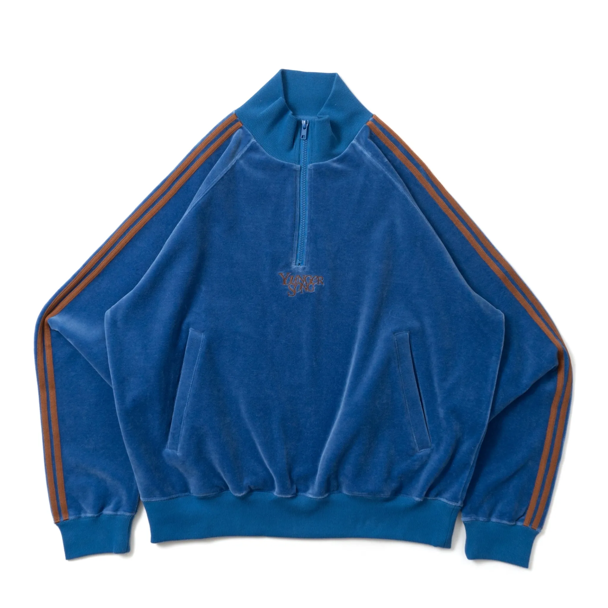 velours half zip track jacket