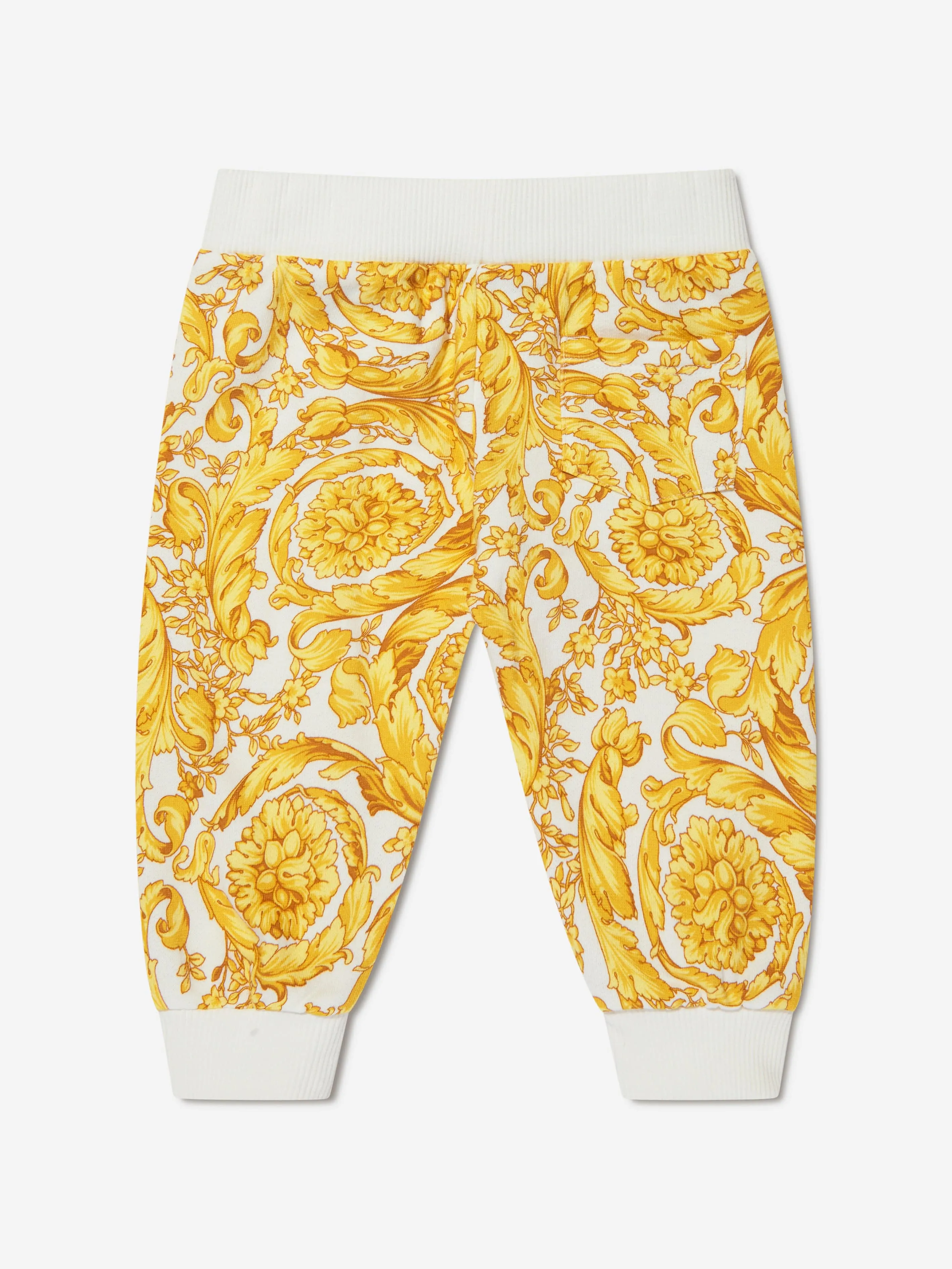 Versace Baby Girls Barocco Joggers in Gold