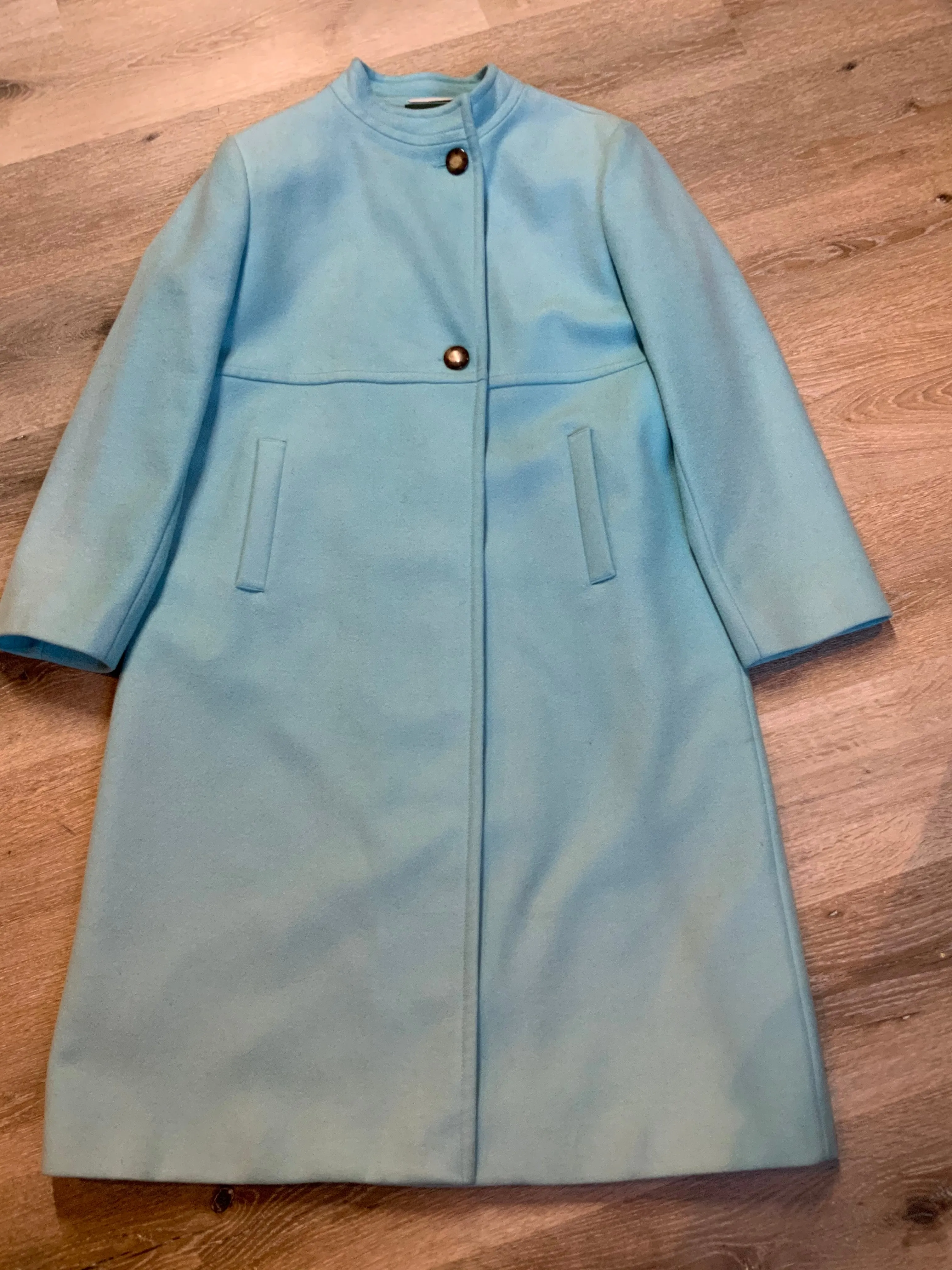 Vintage Harve Benard Light Blue Wool Coat