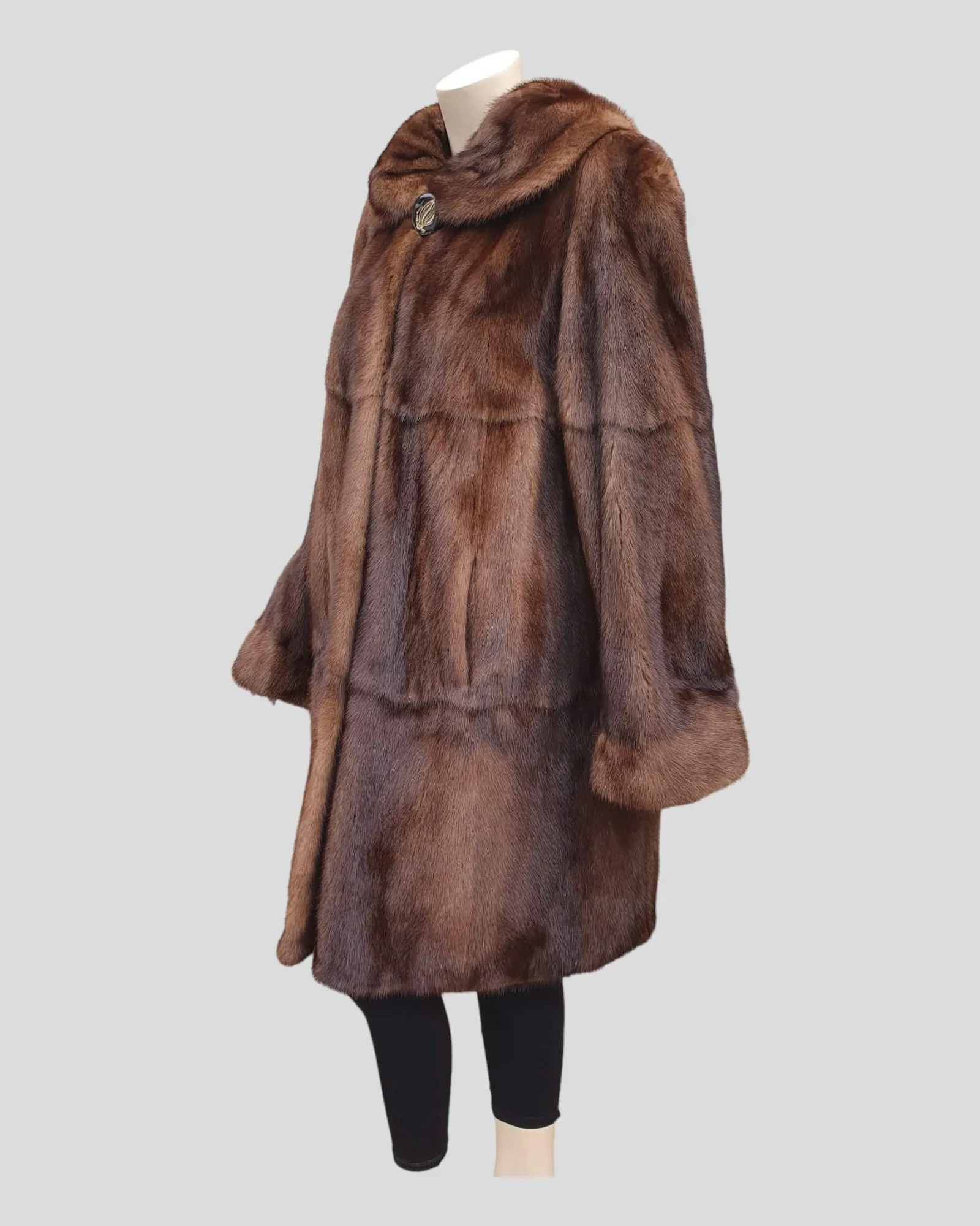 Vintage Mahogany Mink Fur ⅞ Coat -L