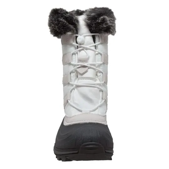 Women's Nylon Winter White Leather Boots