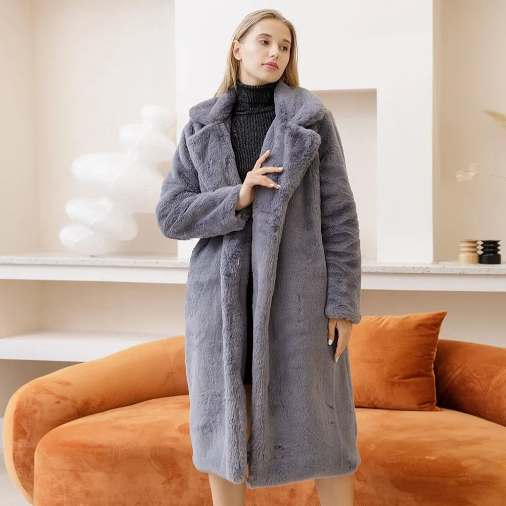 Women's Winter Faux Fur Long Coat