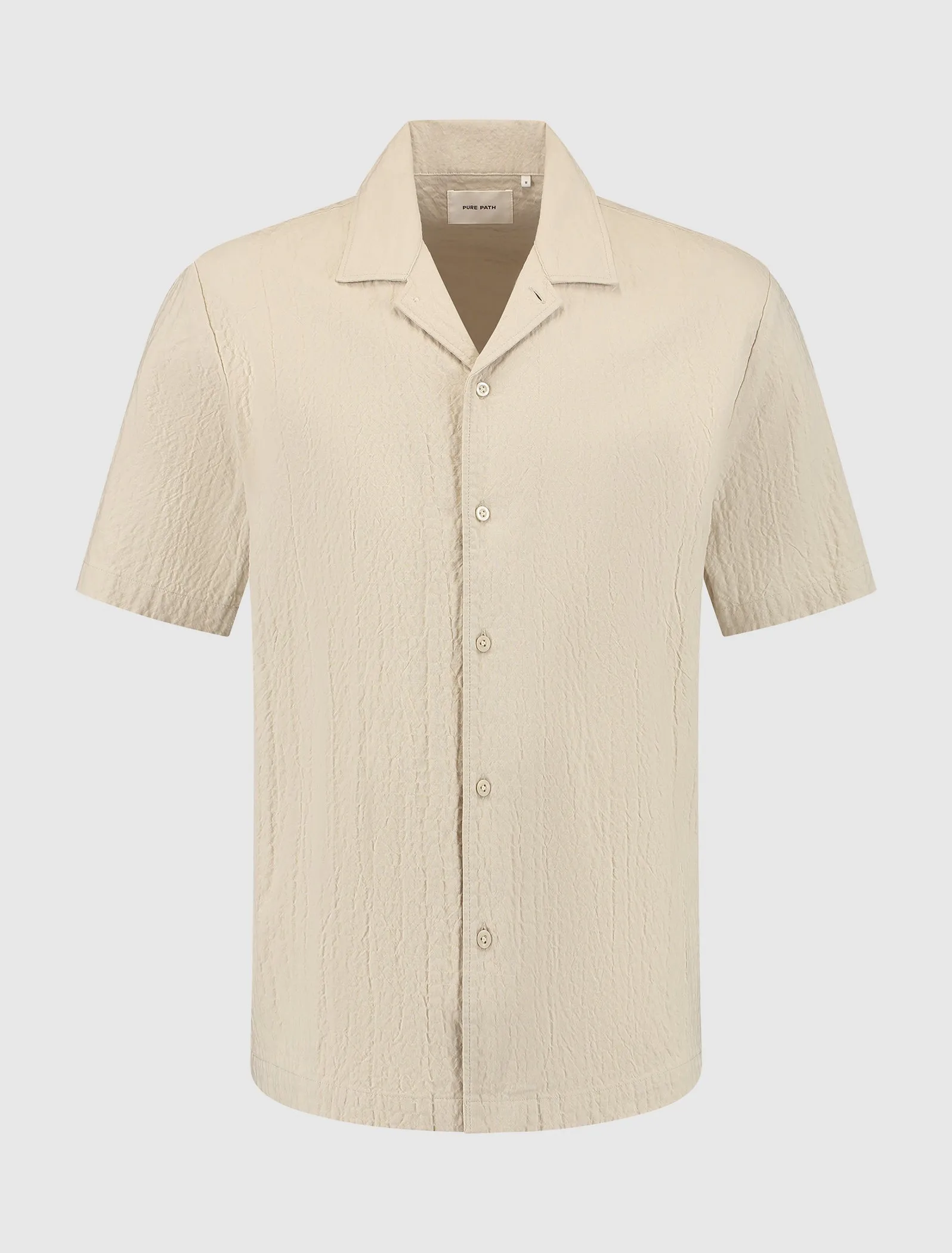 Wrinkled Short Sleeve Shirt | Sand